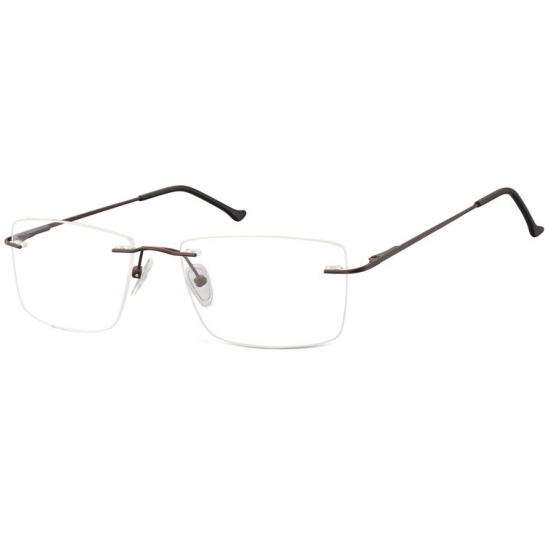 Bezramkowe Okulary oprawki korekcyjne Sunoptic 984E brązowe